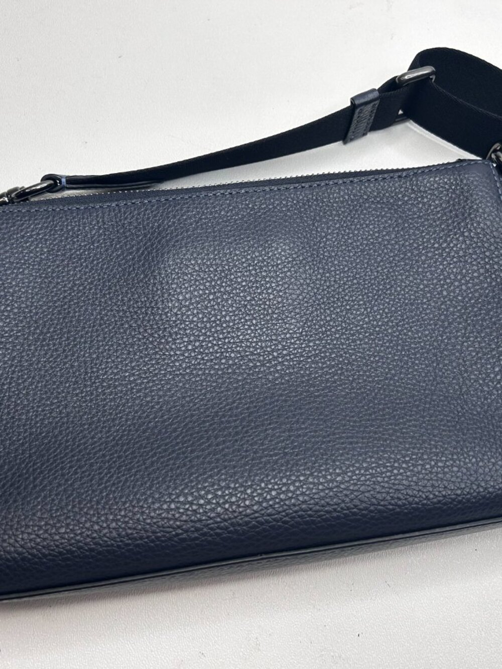 COACH CE682 Holden Crossbody Bag Black Pebble Leather Purse Adjustable Strap - Picture 6 of 12